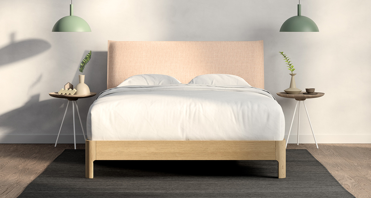 Modern Low Platform White Wooden Bed Frame Single & Double Size 