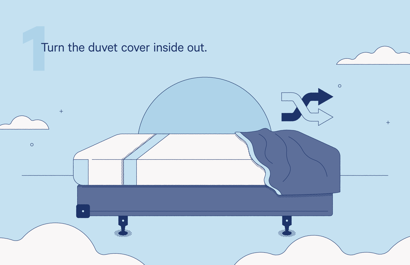 how to roll a duvet into its cover