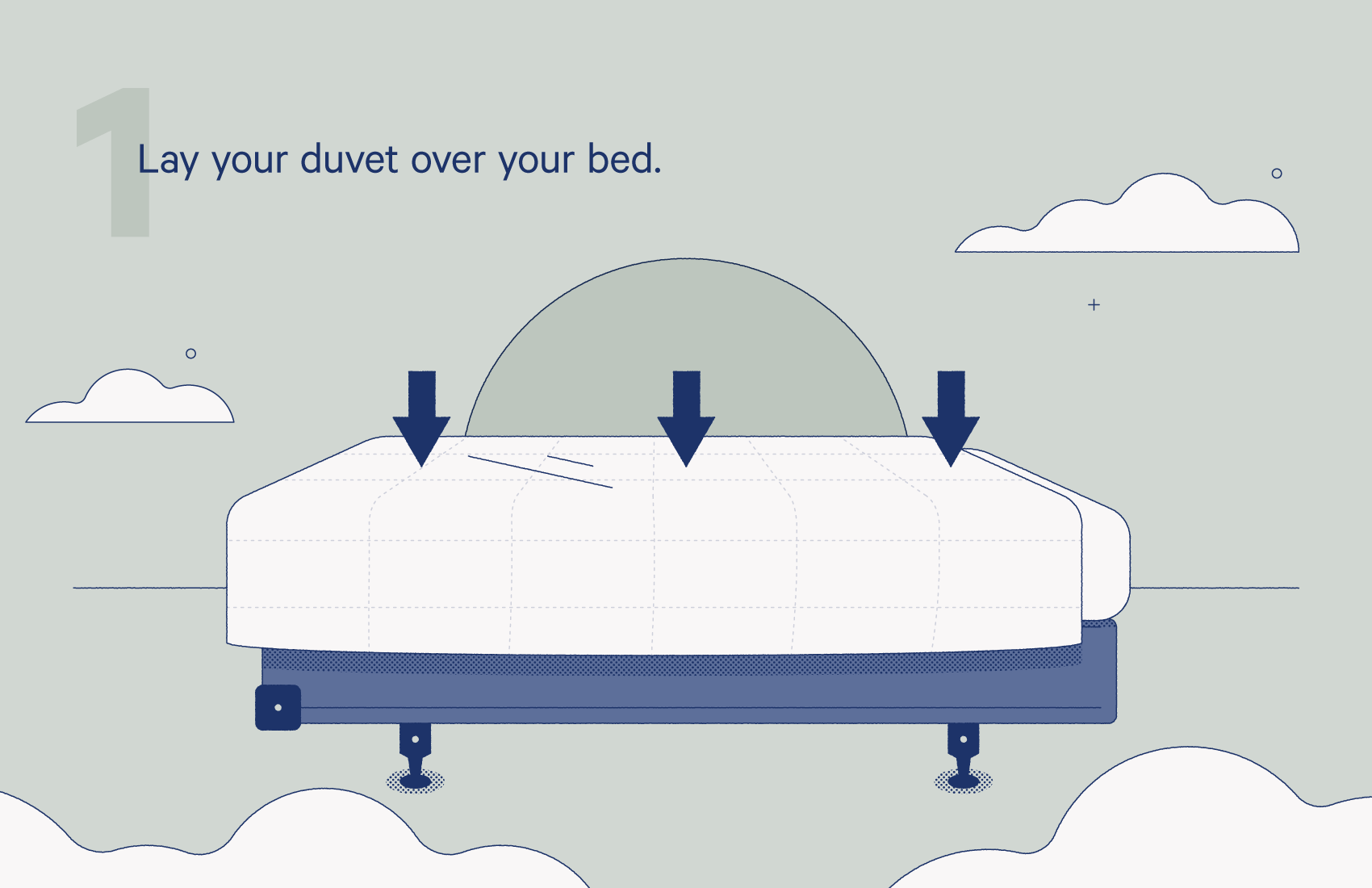 roll method for duvet cover