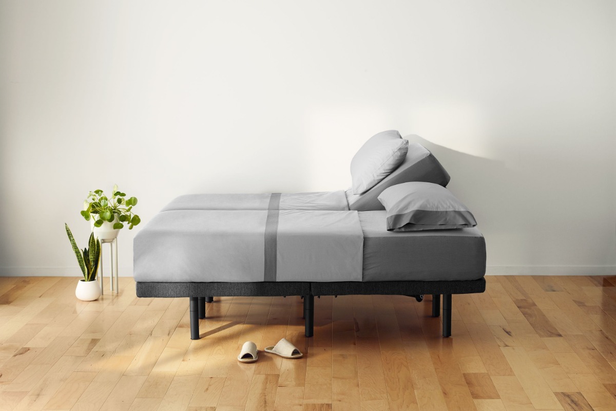 split queen platform bed