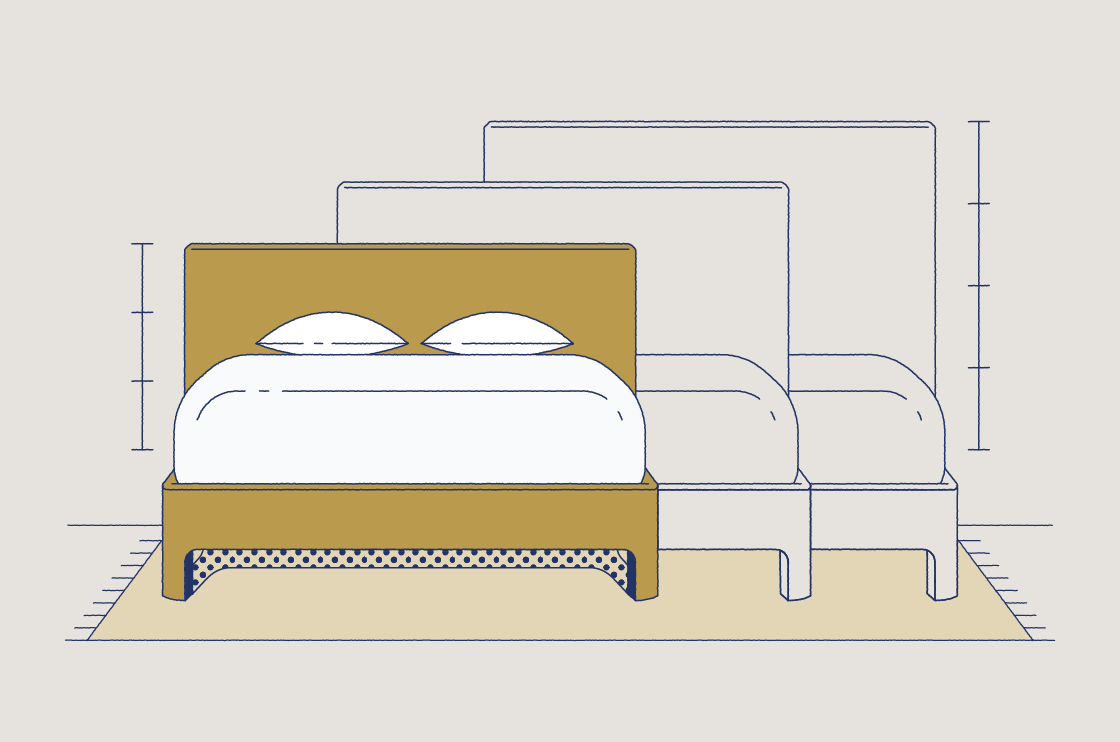 standard double bed frame dimensions