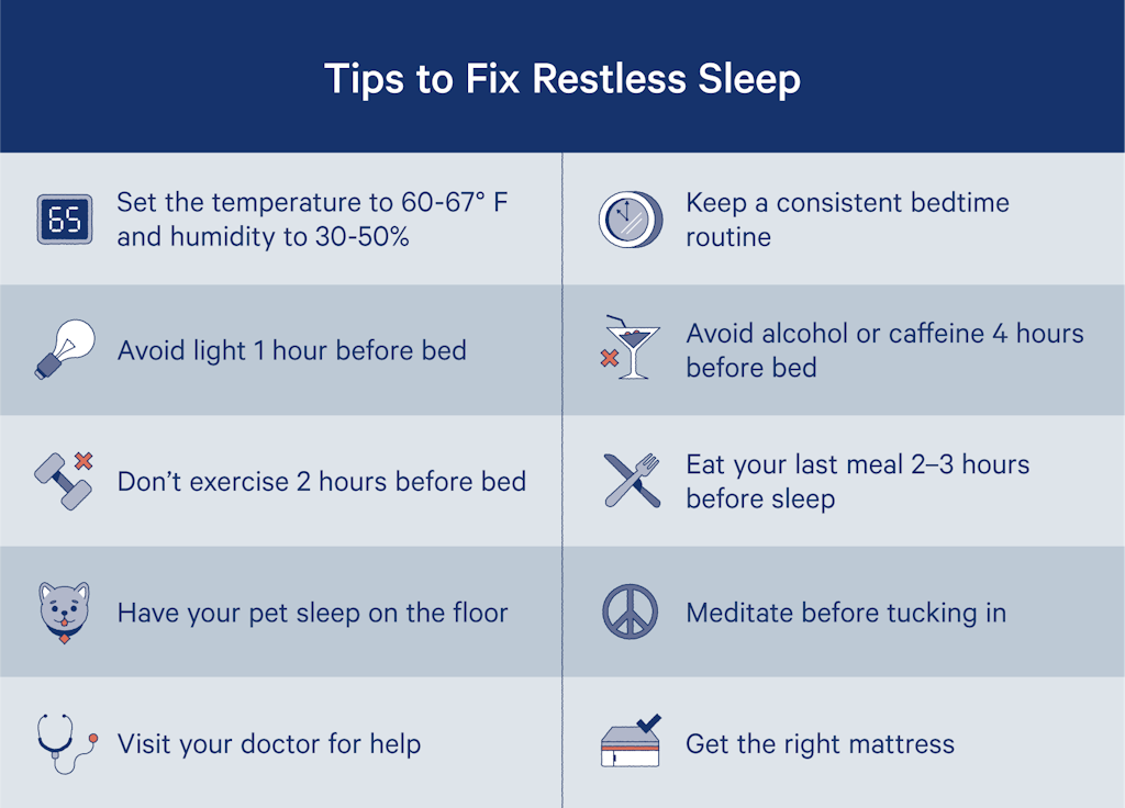 Tips to fix restless sleep