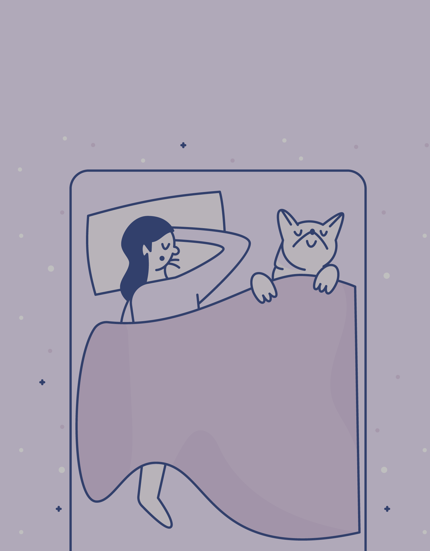 sleeping with a dog in bed