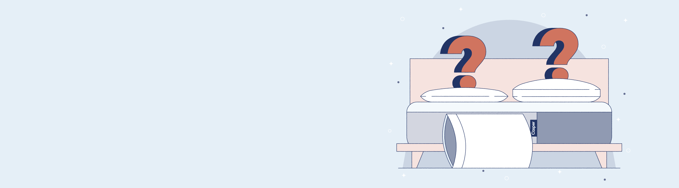 bed and pillows illustration