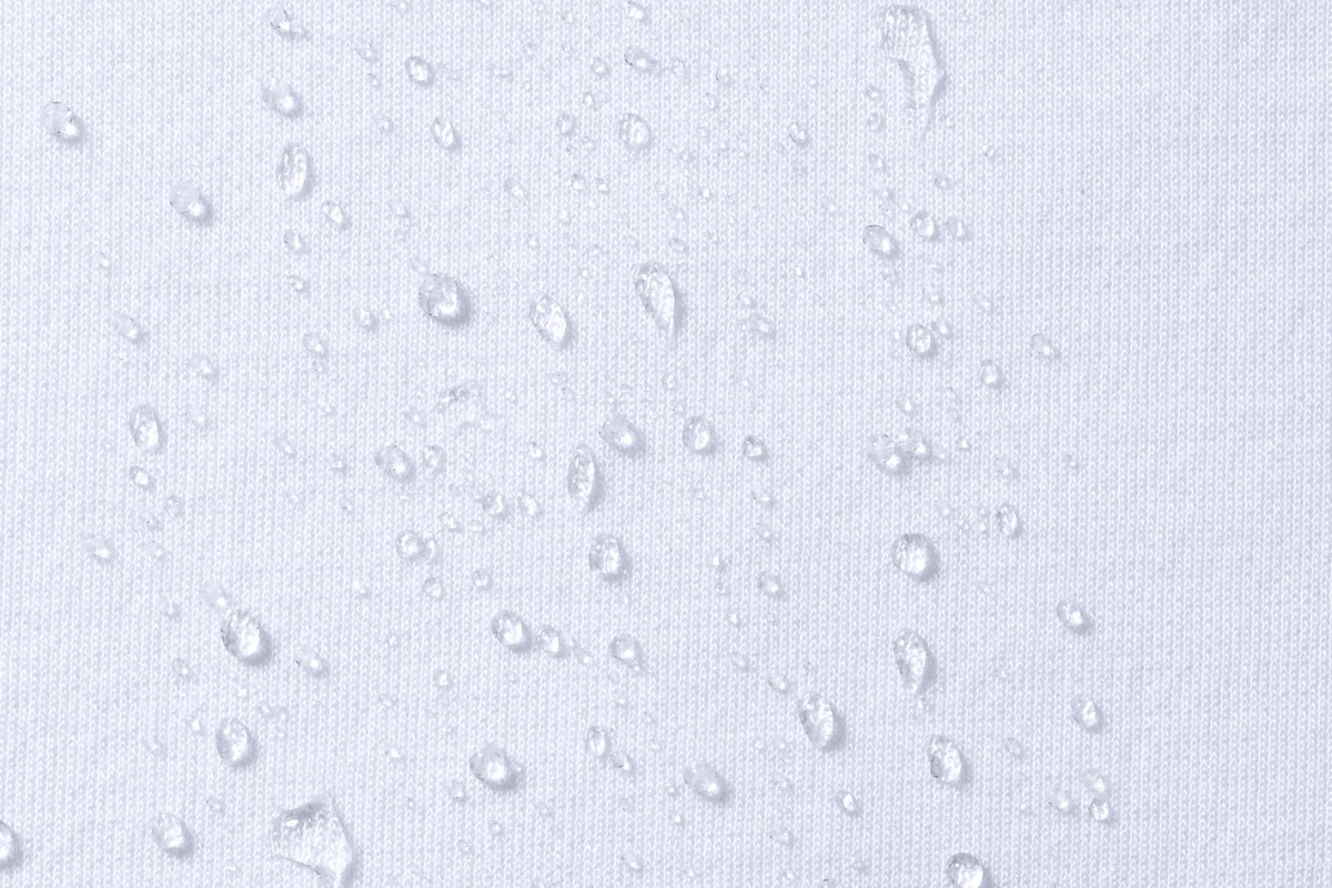 Water drops on mattress protector