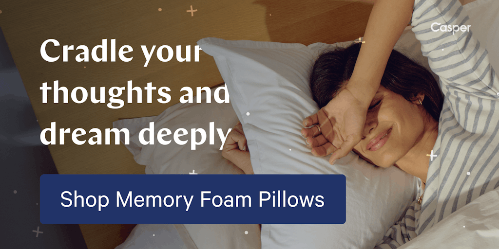 Cradle your thoughts and dream deeply. Shop memory foam pillows!